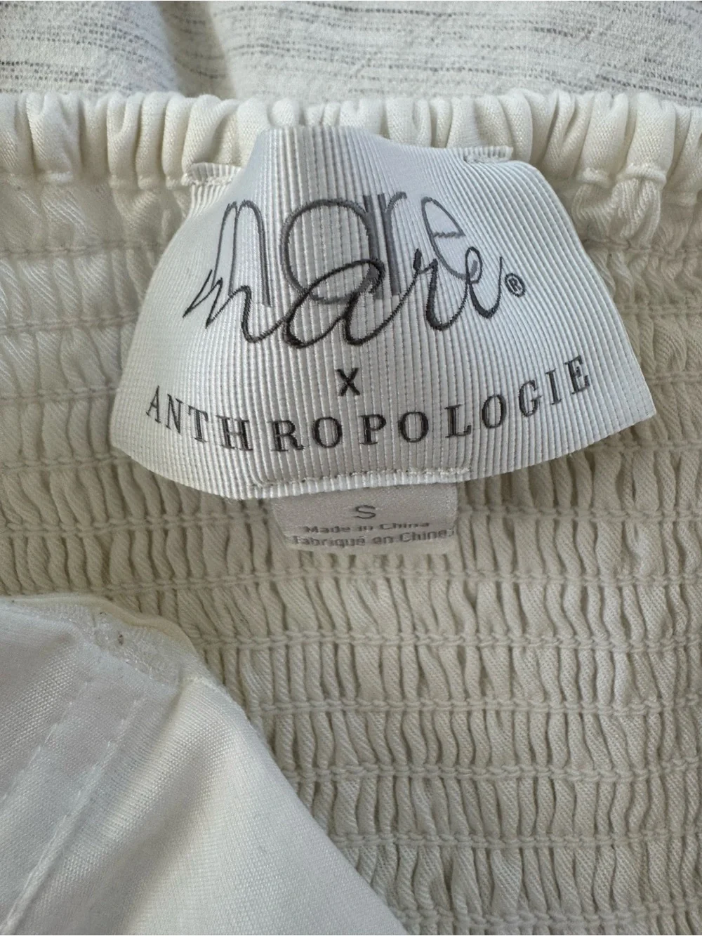 Anthropologie Strapless White Button-Front Midi Dress - Picture 5 of 5